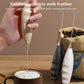 Electric Milk Frother Battery-Powered Handheld Foamer Coffee Cream