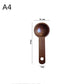 Wooden Measuring Spoon Beech Walnut Material 7.5-45ML Non-Toxic Portable Kitchen Tool for Daily Cooking Baking DIY Dessert