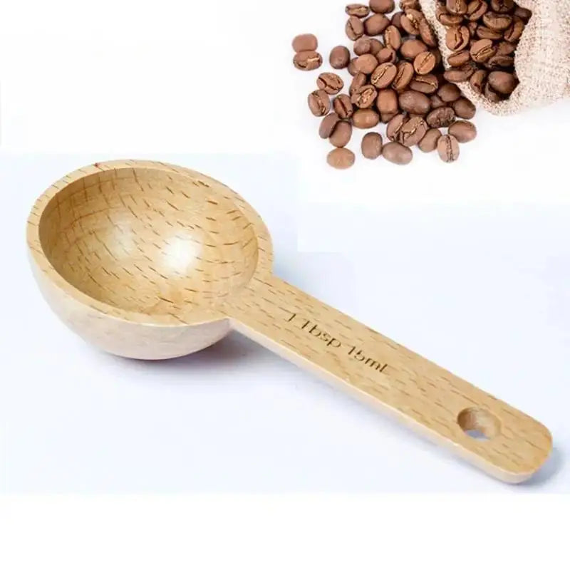 Wooden Measuring Spoon Beech Walnut Material 7.5-45ML Non-Toxic Portable Kitchen Tool for Daily Cooking Baking DIY Dessert