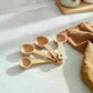 Wooden Measuring Spoon Beech Walnut Material 7.5-45ML Non-Toxic Portable Kitchen Tool for Daily Cooking Baking DIY Dessert